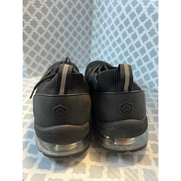 Larnmern Black Steel Toe Work Safety Lightweight Sneakers Size 9.5 Pre-Loved - Picture 6 of 8